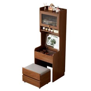 实木梳妆台主卧室简约现代小户型2026新款收纳一体柜化妆镜化妆桌