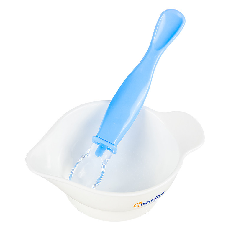 新生儿碗勺子套装婴儿硅胶软勺 6-18个月宝宝小碗小勺辅食碗喂水