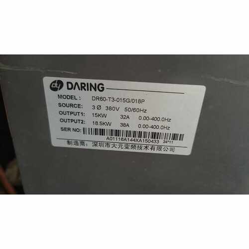 议价DR60-T3-015G/018P，二手拆机大变频器，38