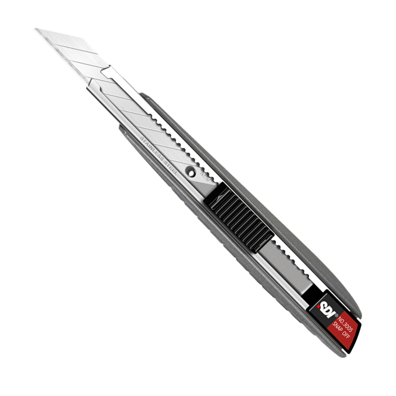 SDI手牌美工刀贴膜专用左手刀小号汽车改色膜裁膜刀30度铝合金壁纸刀小型手工刀3005C重型加厚裁纸刀办公用品