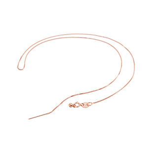 S925银链子项链女无吊坠小孔穿珠链针式DIY可调节万用链串珠裸链