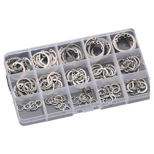 轴用挡圈C型卡簧弹性开口卡环外卡簧轴卡E型卡扣垫片孔用套装盒装