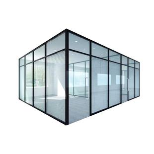 武汉办公室玻璃隔断墙高隔断间铝合金单双层百叶钢化磨砂玻璃隔断