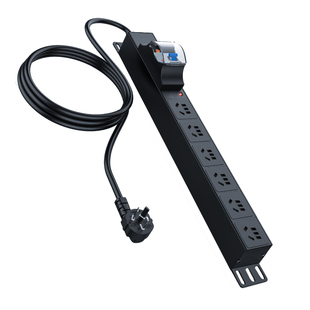 皓麟PDU机柜电源排插座10a16A4000W漏电保护防过载工程业拖接线板