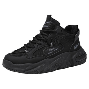 回力老爹鞋女款2026春季黑色防滑运动鞋软底久站舒服不累脚工作鞋