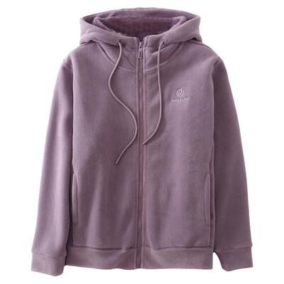 CJ奥粒绒连帽开衫外套女秋冬保暖