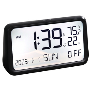 大屏智能电子显示时钟客厅摆放式卧室床头钟表夜光闹钟桌面摆台式