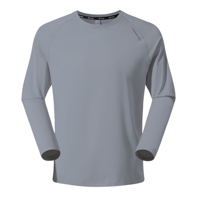 Deerway/德尔惠冬立领高弹加绒长袖T恤户外运动卫衣保暖打底衫男