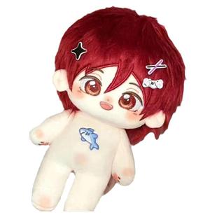 FREE&baby shark男子游泳部松冈凛属性棉花娃娃可爱红头发娃礼物