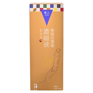 中国香港楼上 韩国高丽参浓缩液滋补口服液10gx10包100g(直邮)