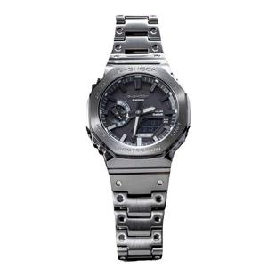 卡西欧G-SHOCK全金属农家橡树八角GM-B2100D光能蓝牙日产旋盖手表