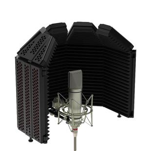 御葵录音隔音罩桌面简易录音棚五门麦克风话筒吸音消房混响防风屏