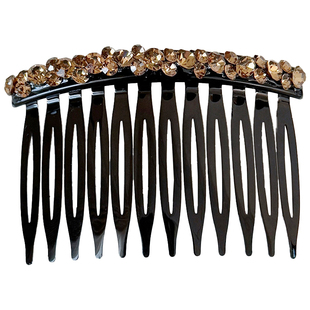 韩系水晶发梳高级感氛围感发卡气质刘海倒插梳发饰后脑勺碎发整理