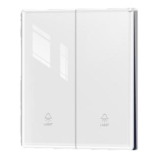 86型玻璃镜面二开双控开关超薄墙壁插座面板家用双开双联2开两开