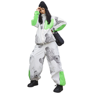 COSONE单双板滑雪服加棉开衫雪服套装潮流滑雪上衣裤子防风保暖