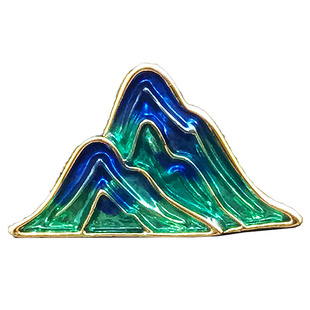 出类拔萃寓意山峰胸针男女西装领针国风配饰胸针防走光神器扣5611