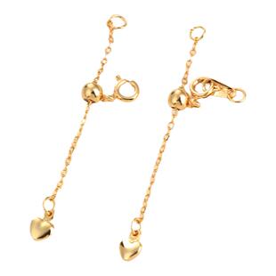 镀18k金手链延长链不掉色珍珠项链扣头配件尾链diy金色收尾加长链