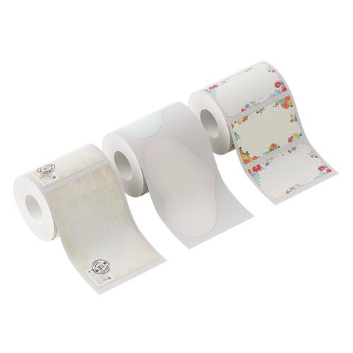 精臣B1/B21/B21Pro/B2Pro/B3S/B31标签纸可爱彩色花色价格标签机打印纸四防热敏不干胶手账订制创意贴纸定做