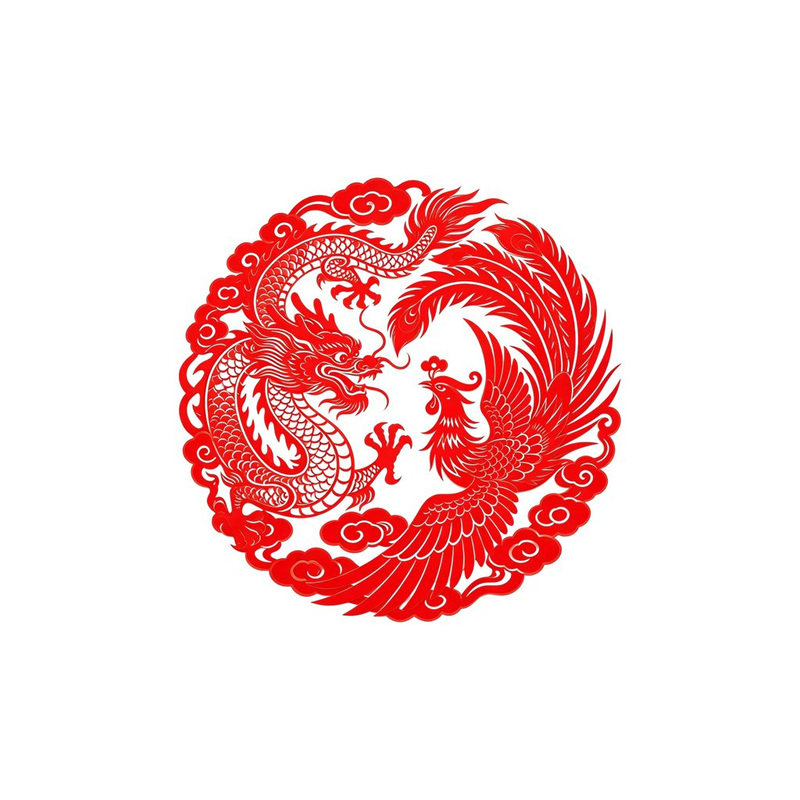 中式结婚龙凤窗花贴纸新房婚礼布置客厅门窗喜庆中式自粘墙面贴
