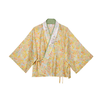 薄暮森林 清水溪汉初多巴胺夏季明制汉服天丝对交穿半袖日常百搭