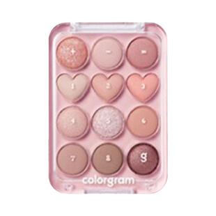 韩国colorgram爱心12色眼影盘叶舒华同款珠光哑光07新品小众ins女