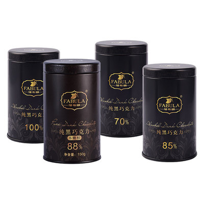 100%无糖85%含糖纯可可脂黑巧克力礼盒装送人超苦纯健身网红零食