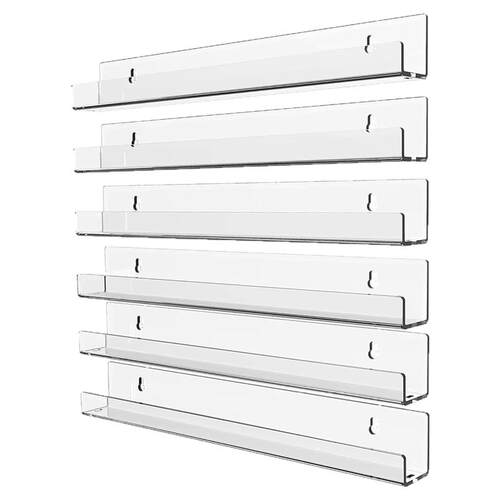 壁挂式展示架书架亚克力透明收纳架U型置物架墙上挂式少儿绘本架