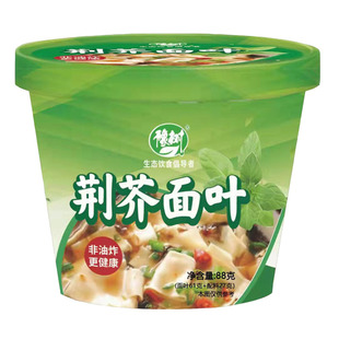 豫树桶装速食免煮荆芥面叶荆芥味十足好吃不上火桶装包装河南特产