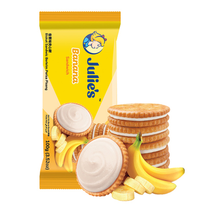 julies茱蒂丝香蕉香橙味夹心饼干