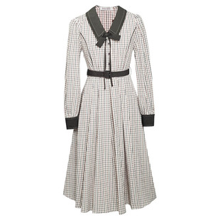 D-HARRY/迪哈利2026春季新款复古撞色格纹连衣裙DH261J91102B