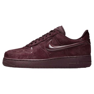 耐克Nike Air Force 1 '07空军一号立体勾酒红色女子低帮运动板鞋