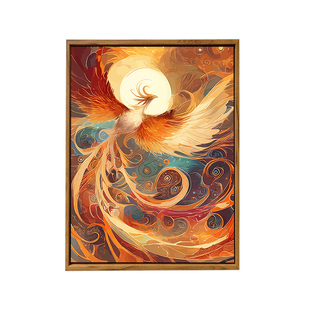 敦煌凤凰于飞数字油画DIY高难度手工绘填充涂色中国风客厅装饰画
