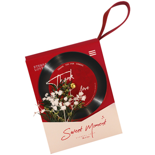 结婚唱片喜糖盒子2025新款创意高级感简约糖果盒喜糖袋子空盒定制