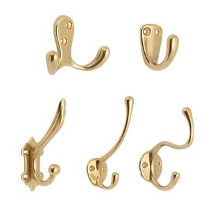 铜匠师黄铜挂钩创意北欧衣服挂钩纯铜衣柜鞋柜单个挂衣钩壁挂排钩