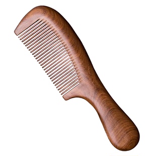 金丝檀木梳子家用按摩头皮经络静电男士女士专用长发梳头不打结防