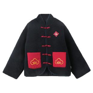 【锦服】咕噜日记童装儿童拜年服男女童保暖外套加厚款国风新年服
