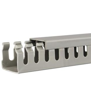 PVC线槽塑料明装配电柜走线槽电线电箱U布线槽灰色工业阻燃配线槽