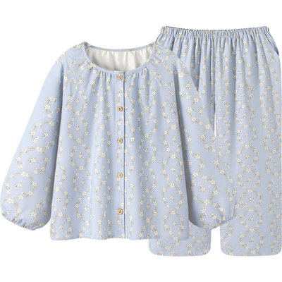 超柔软纯棉磨毛睡衣春秋冬季套装