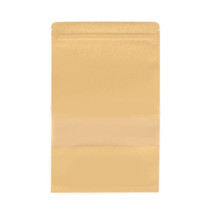 牛皮纸袋食品包装袋密封袋自封袋封口袋批发可印logo平底开窗定制