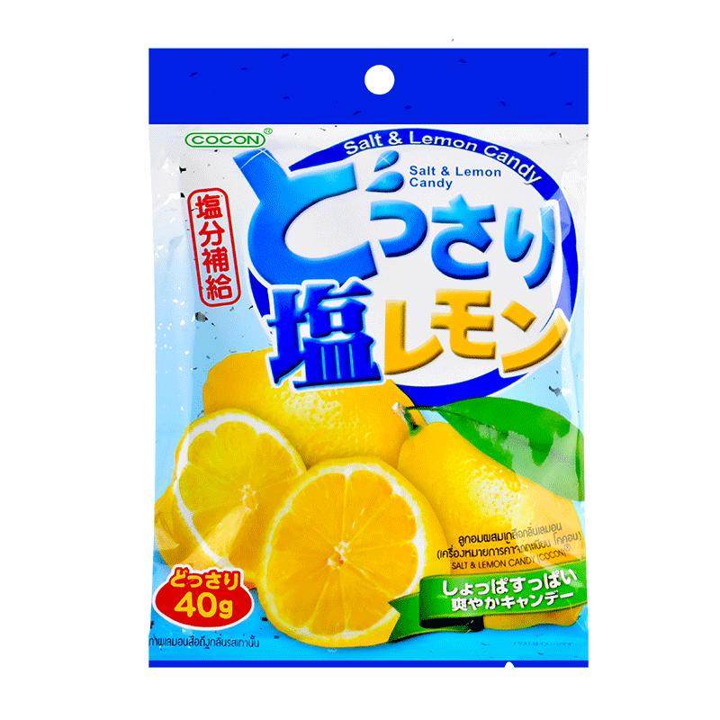 马来西亚进口cocon可康咸柠檬糖果补充盐分海盐润喉青柠休闲零食
