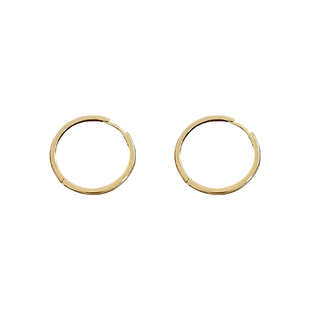 韩国进口SJ家高品质IU同款金色银色简约耳圈百搭时髦通勤气质耳环