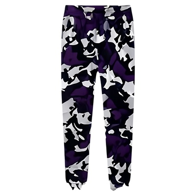 Camouflage patterned long work pants women迷彩花纹长款工装裤