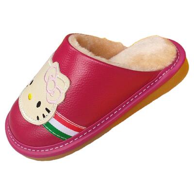 真皮厚底防水卡通风小孩儿童鞋