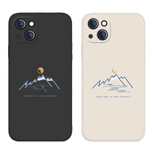 适用iphone13promax手机壳16日照金山苹果12/14Pro简约11/15/mini风景17情侣8plus硅胶xr/xsmax高级感7新款套