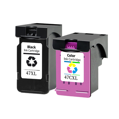 汇栢适用惠普47墨盒4826 DJ4825喷墨打印机连喷易加墨填充墨水黑彩色deskjet4828 4829 4929 4926 4877非原装