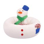 zeze雪人抱抱猫窝冬季保暖开放式猫咪狗狗通用窝毛绒窝冬天保温