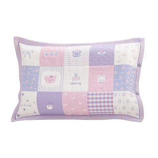 高密按扣式纯棉纱布卡通儿童枕套全包宝宝家用全棉加厚枕芯内胆套