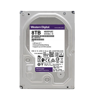 WD/西部数据 WD85PURZ/WD8002PURP 8TB紫盘3.5寸监控NAS台式硬盘