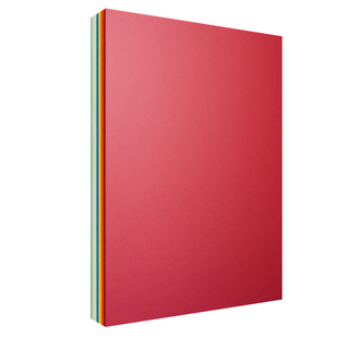 得力7757彩色A4纸80克粉色彩纸彩色纸打印桔黄色a4彩色复印纸黄色红色绿色蓝色深浅深色浅色100张加厚打印纸