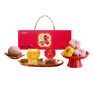 南宋胡记红豆桃花酥玫瑰龙井茶酥中式糕点心马年货春节送礼盒团购